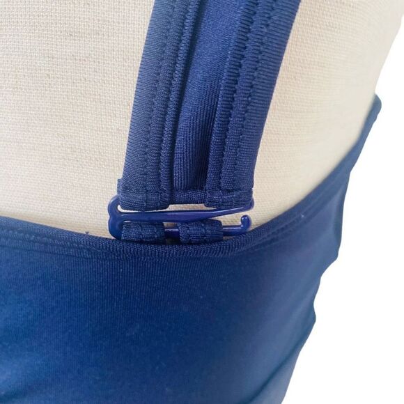 Laundry by Shelli Segal Crossover Removable Strap Sports Bra Size Large Navy J23 - Picture 10 of 13